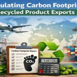 Calculating carbon footprint for recycled product exports