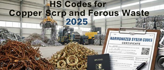 HS codes for copper scrap and ferrous waste 2025