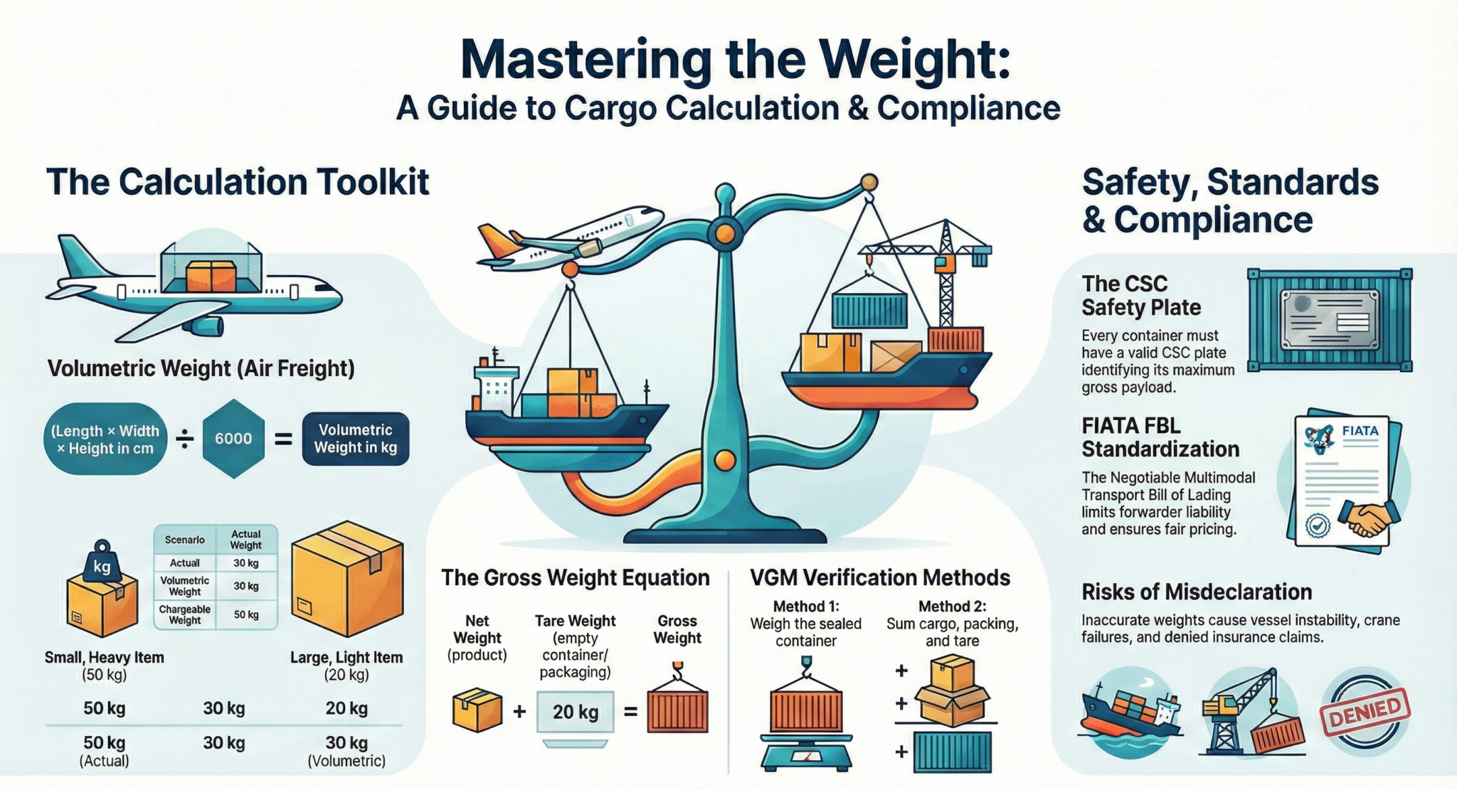 Standard weight tolerances for shipments