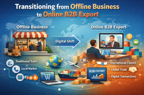 offline business to online B2B export
