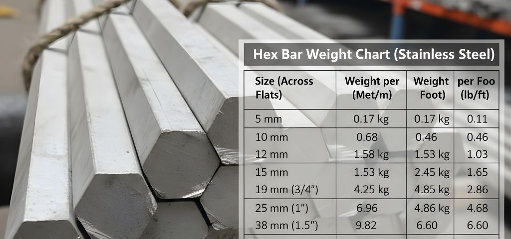 Hex Bar Weight Chart