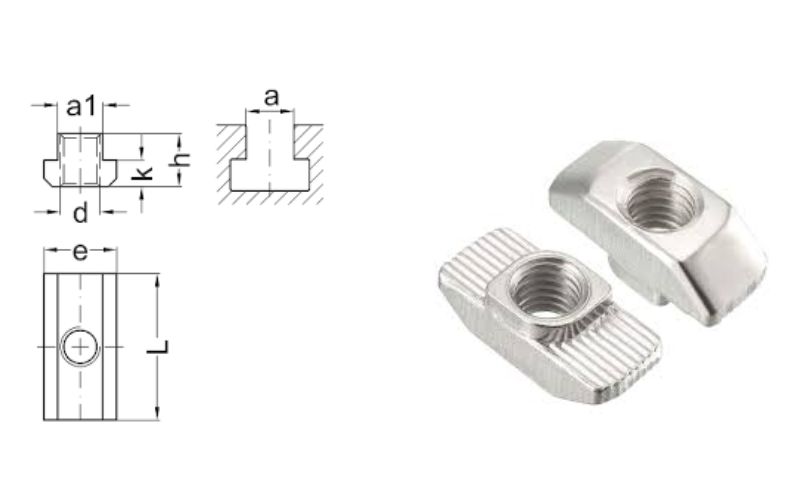 T Slot Nuts Weight Chart
